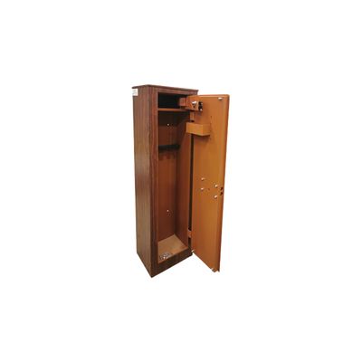 ARMADIO PORTA FUCILI WOOD 5 POSTI EFFE + TESORETTO CM 35X25 H.CM 145