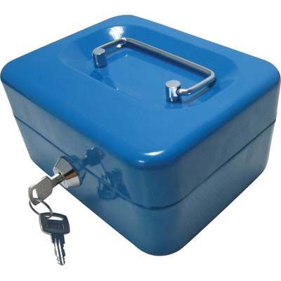 CASSETTA PORTAVALORI EFFE IN ACCIAIO VERNICIATO CON 2 CHIAVI - 15X12X8 CM