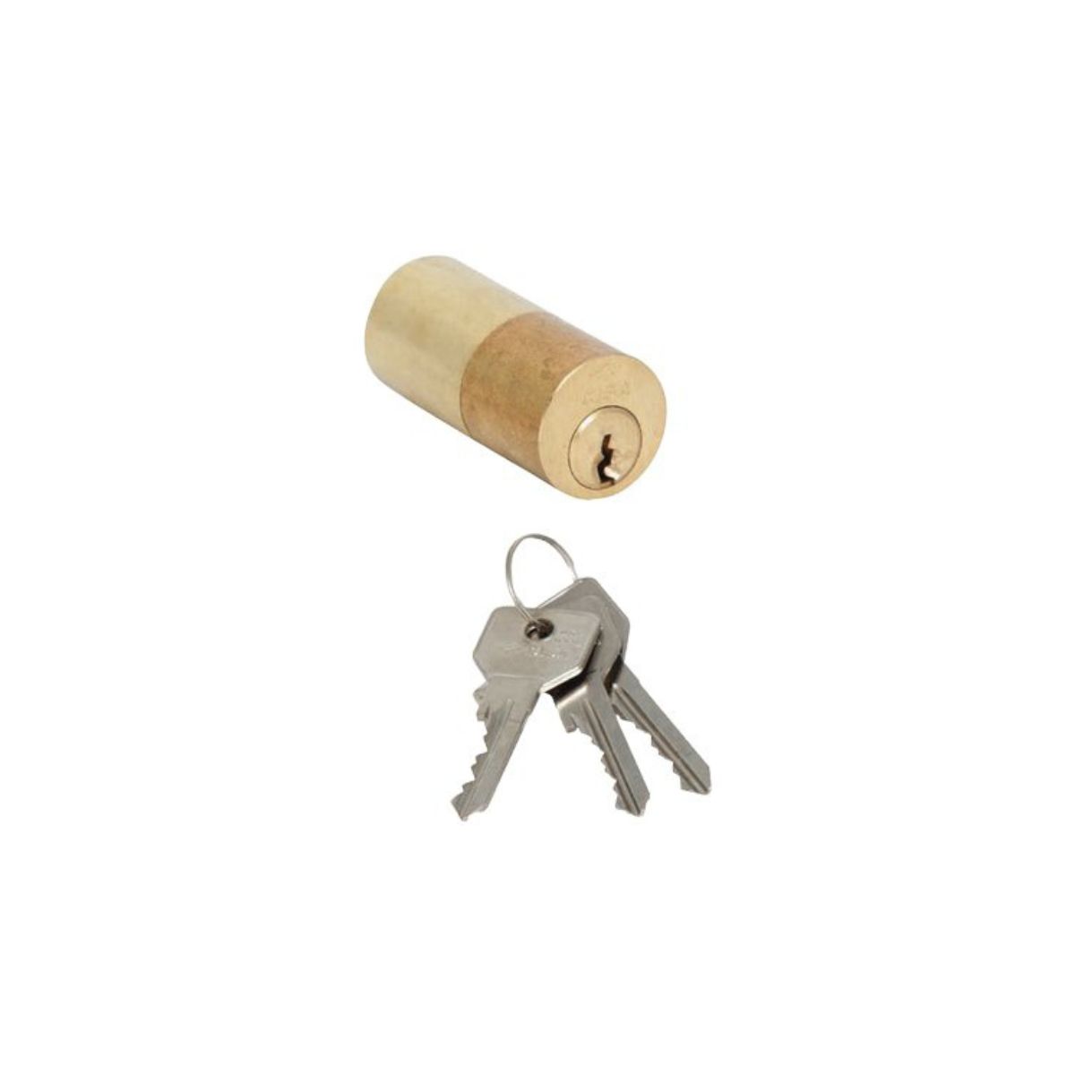 CILINDRO ESTERNO 0G200 CISA IN OTTONE CON 3 CHIAVI MM 55