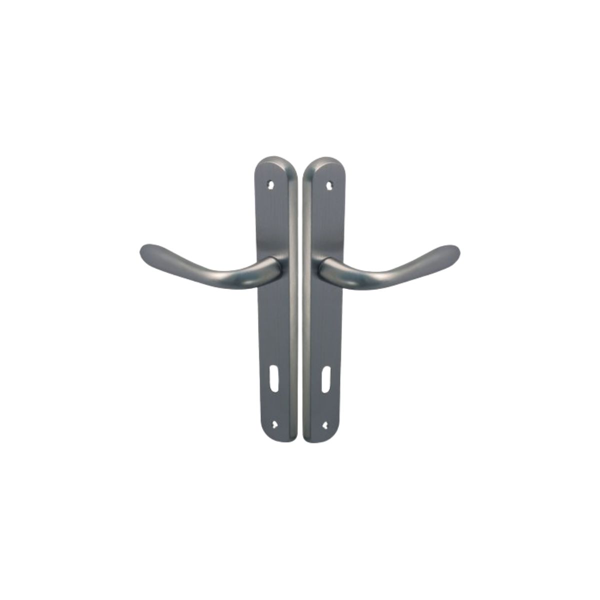 MANIGLIA GOCCIA CROMO PLACCA FORO PATENT	ZAMA CROMO SATINATA IN CONF. DA 2 PZ