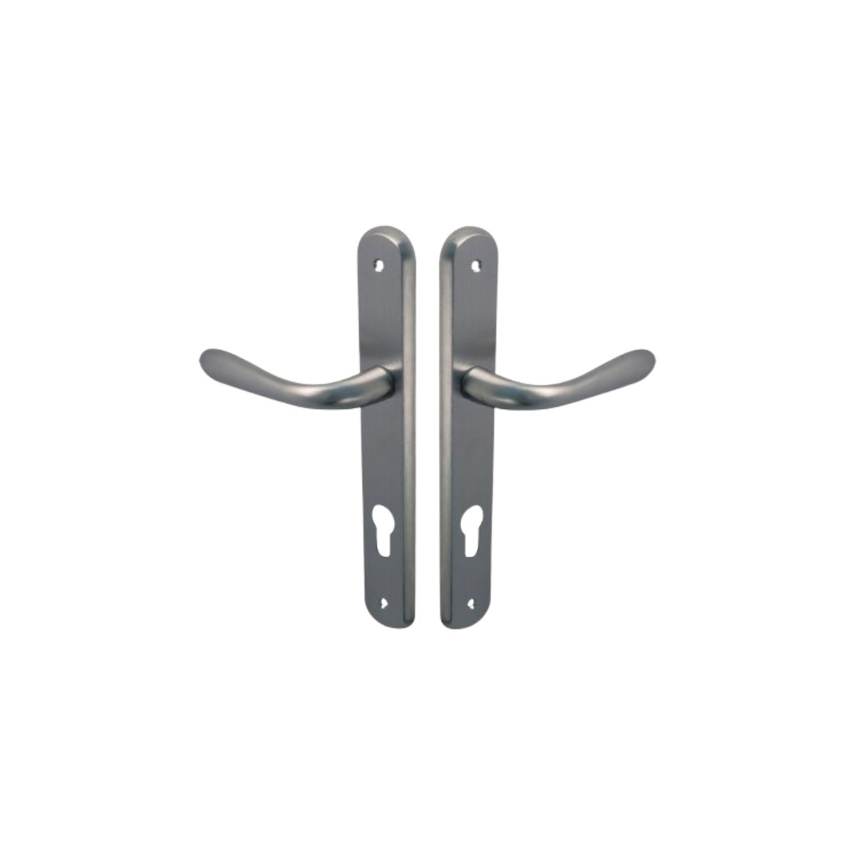 MANIGLIA GOCCIA CROMO PLACCA FORO SAGOMATO ZAMA CROMO SATINATA Q8 I.MM 90 CONF. DA 2 PZ