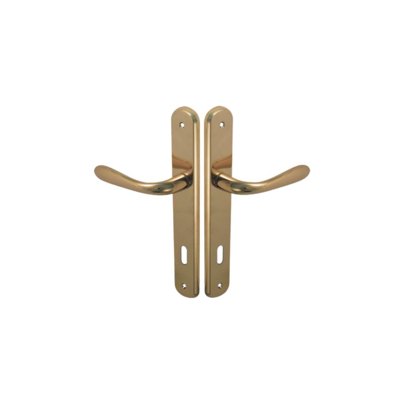 MANIGLIA GOCCIA OTTONE PLACCA FORO PATENT IN CONF. DA 2 PZ