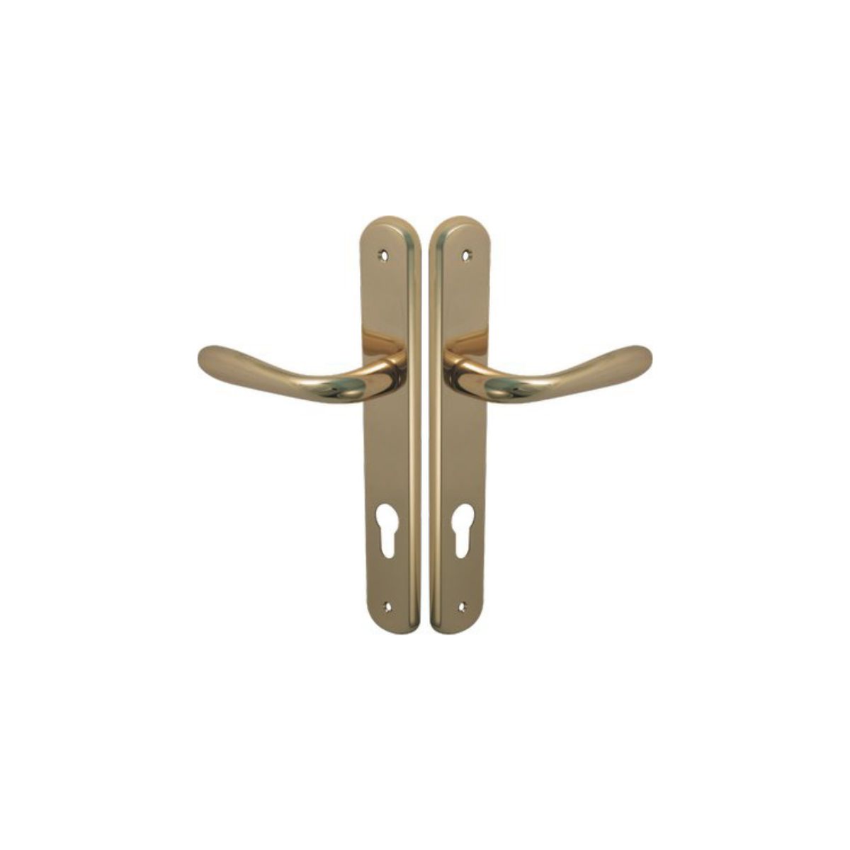 MANIGLIA GOCCIA OTTONE PLACCA FORO SAGOMATO  ZAMA OTTONE LUCIDO Q8 I.MM 90 IN CONF. DA 2 PZ