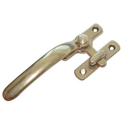 MANIGLIA BLOCCO IN OTTONE PER SERRAMENTI DESTRA CON INCONTRO