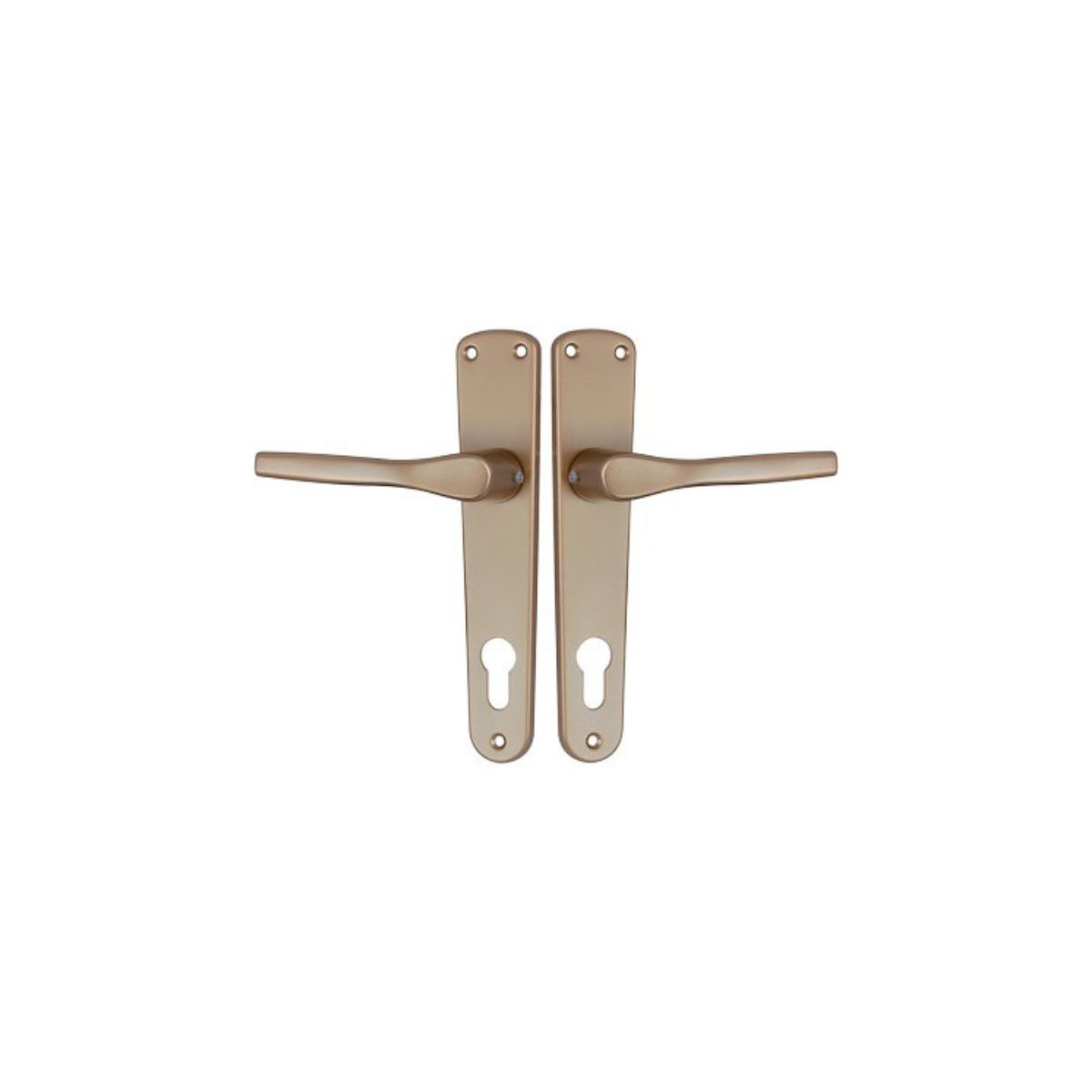 MANIGLIA GABRY PLACCA FORO SAGOMATO ALLUMINIO BRONZATO PLACCA Q8 I.MM 90  IN CONF. DA 2 PZ