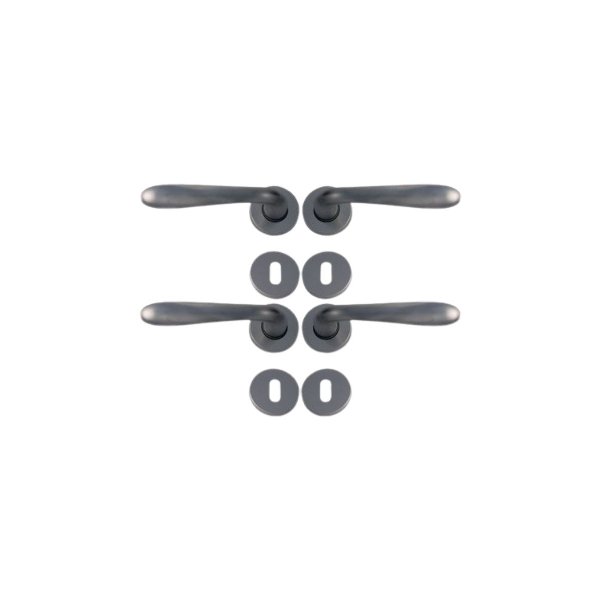 MANIGLIA GOCCIA CROMO ROSETTA FORO PATENT ZAMA CROMO SATINATA Q8 CONF. 4 PZ