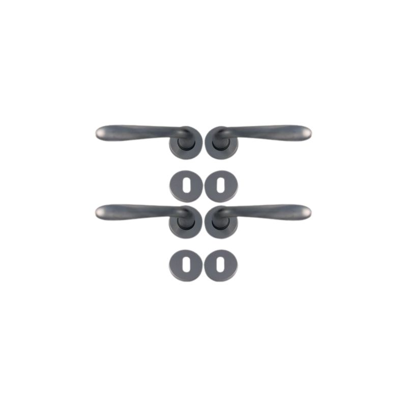 MANIGLIA GOCCIA CROMO ROSETTA FORO PATENT ZAMA CROMO SATINATA Q8 CONF. 4 PZ