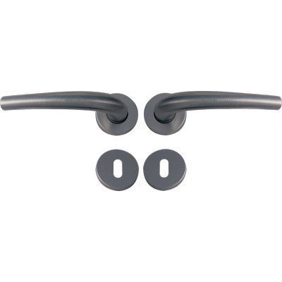 MANIGLIA TORINO CROMO ROSETTA FORO PATENT ZAMA CROMO SATINATA + ROSETTA Q8 CONF. DA 2 PZ