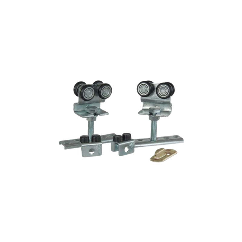 KIT CARRELLI SCORREVOLI 2023/05 OMGE PER BINARIO 20 – 2 CARRELLI + 2 FERMI + 1 PINNA