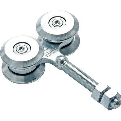 CARRELLO SCORREVOLE COMUNELLO 4C ZINCATO CON 4 RUOTE Ø44 MM A CUSCINETTO E PERNO Ø12 MM