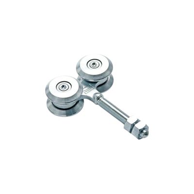 CARRELLO SCORREVOLE COMUNELLO 4C ZINCATO CON 4 RUOTE Ø44 MM A CUSCINETTO E PERNO Ø12 MM