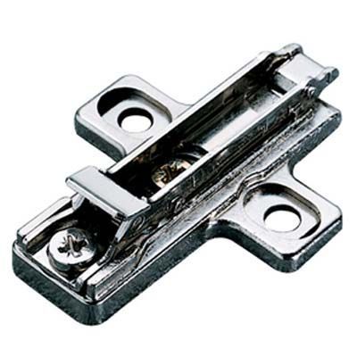 BASETTA CERNIERA A INCASSO SALICE BAR3R A INNESTO RAPIDO IN ACCIAIO NICHELATO – H 0 MM, 37×32 MM