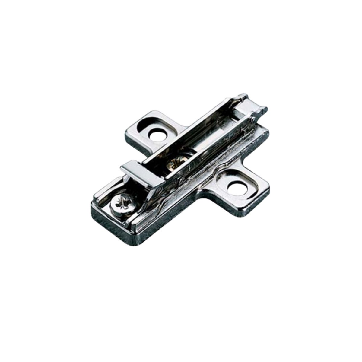 BASETTA CERNIERA A INCASSO SALICE BAR3R A INNESTO RAPIDO IN ACCIAIO NICHELATO – H 0 MM, 37×32 MM