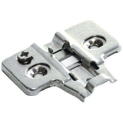 BASETTA CERNIERA A INCASSO DANCO F212/F290/F214 IN ACCIAIO NICHELATO – REGOLABILE H 0 MM, 45×54 MM