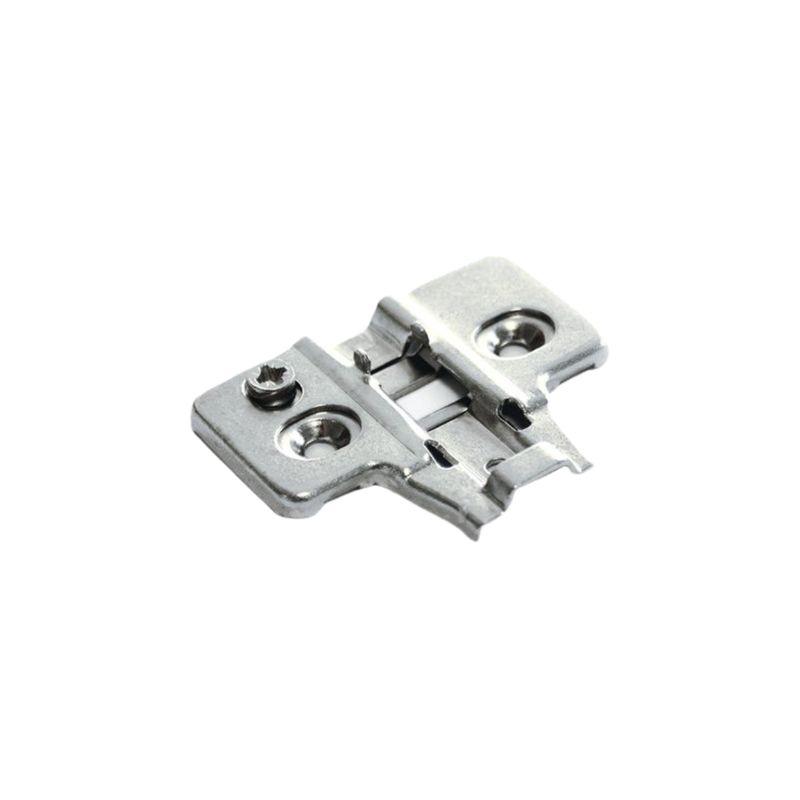 BASETTA CERNIERA A INCASSO DANCO F212/F290/F214 IN ACCIAIO NICHELATO – REGOLABILE H 0 MM, 45×54 MM