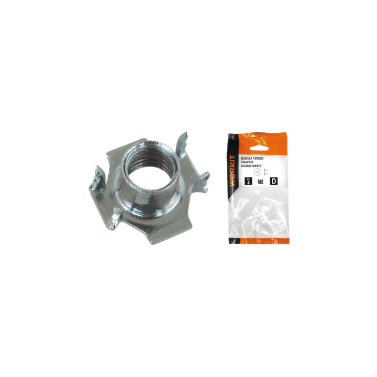 BUSSOLA A RAGNO SELF WORKIT STAMPATA ACCIAIO ZINCATO IN CONF. DA 10 PZ