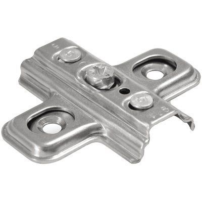 BASETTA CERNIERA A INCASSO DANCO F550 IN ACCIAIO NICHELATO – REGOLABILE H 0 MM, 44×52 MM