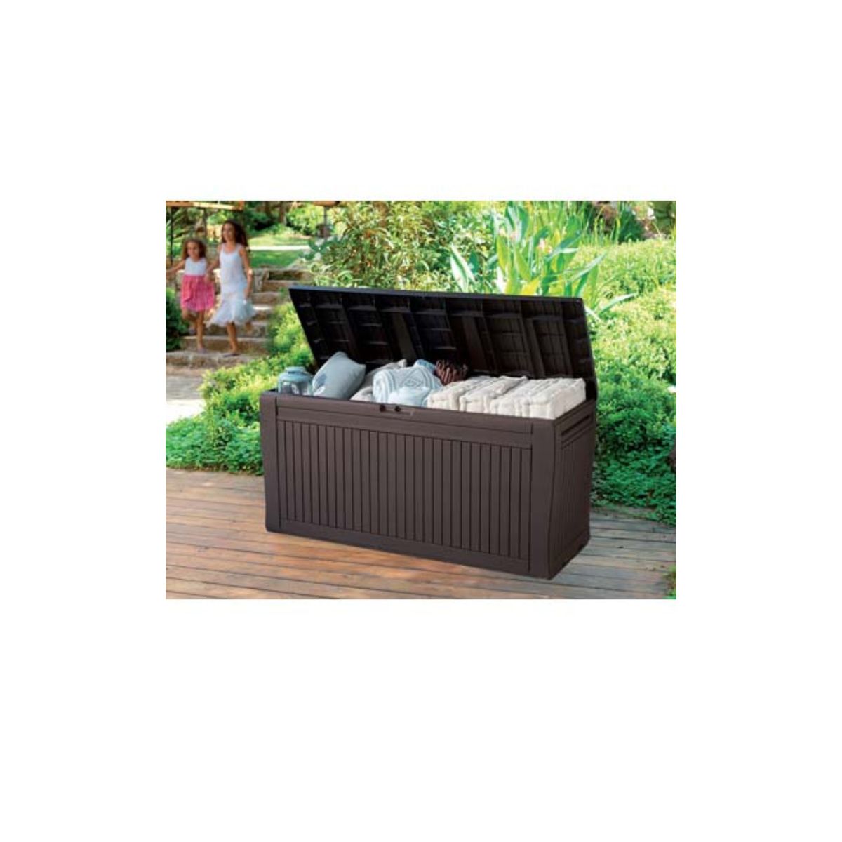 BAULE COMFY KETER – MARRONE, 117×45 CM, H 57 CM