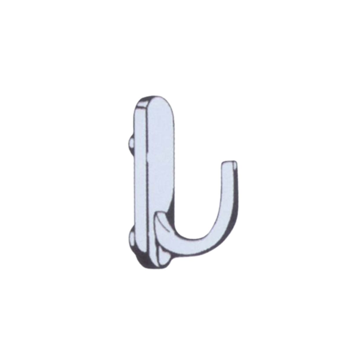 GANCIO PLT PER PANNELLO ESPOSITIVO | PLASTICA | MM 25