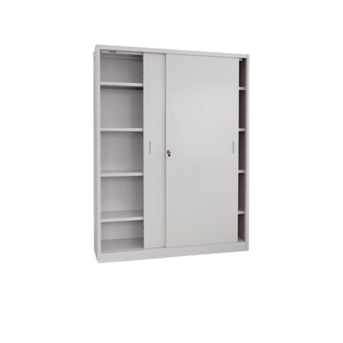 ARMADIO TUTTOPIANI SMONTATO CON ANTE SCORREVOLI PROMETAL – GRIGIO RAL 7035, 1200×450 MM, H 2000 MM