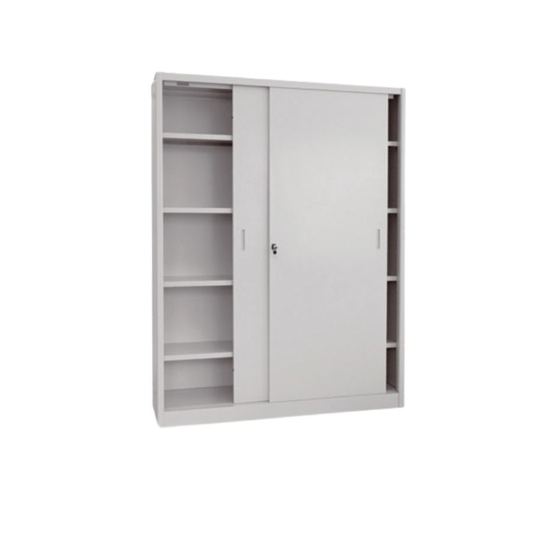 ARMADIO TUTTOPIANI SMONTATO CON ANTE SCORREVOLI PROMETAL – GRIGIO RAL 7035, 1200×450 MM, H 2000 MM