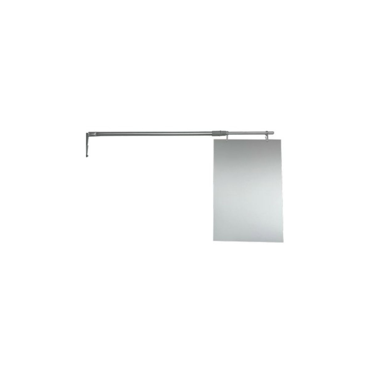 CARTELLO AVVISI PER SCAFFALE MARKET CON ASTA TELESCOPICA CM 60-90 E PORTAFOGLIO A4  + GANCIO CREMAGLIERA