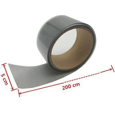 NASTRO RIPARATORE RETE ZANZARIERA FIBRA EFFE | ADESIVO GRIGIO | MM 50 | ML 2