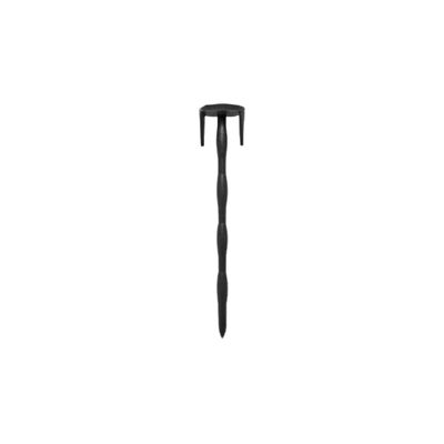 PICCHETTO CHIODO BLOCCA TELO + ALETTE| PLASTICA NERA DENTATA | 45×25 MM | H 11 CM | CF PZ 200