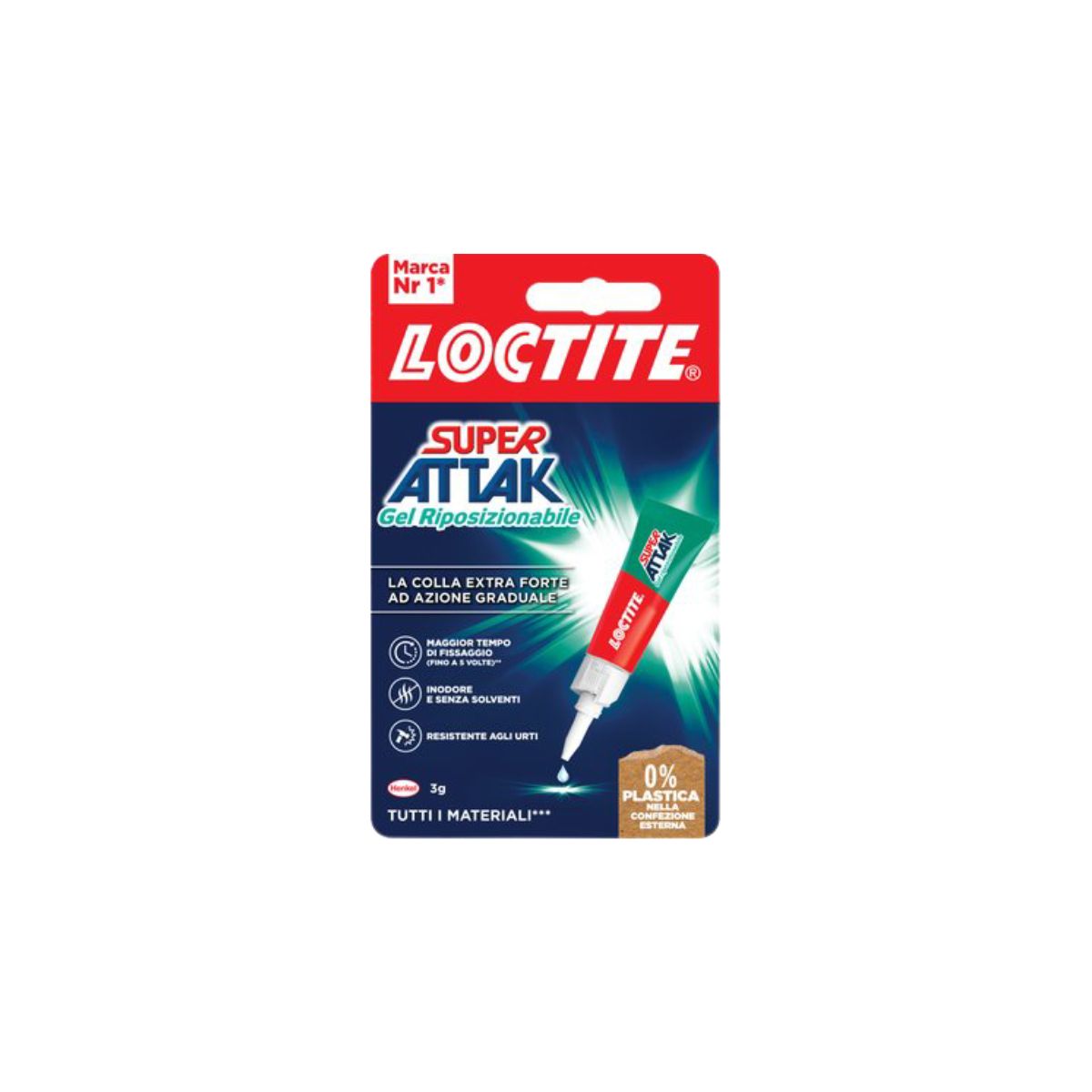LOCTITE ATTAK GEL RIPOSIZIONABILE| TRASPARENTE | GR 3 (CF PZ 12)