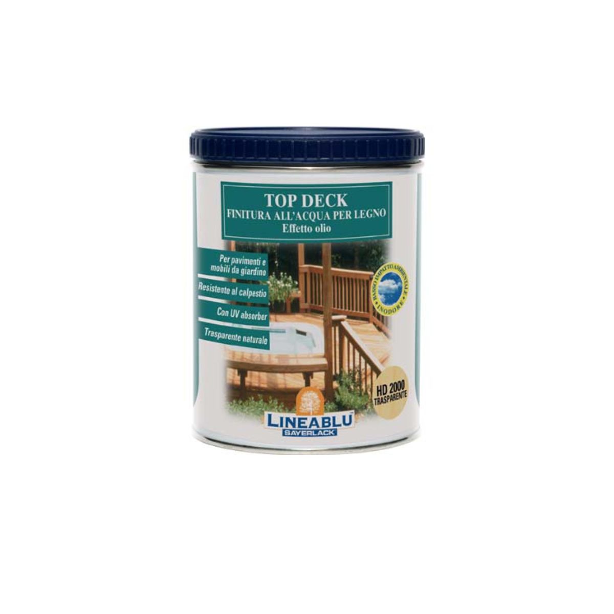 FINITURA ACQUA EFFETTO OLIO LINEABLU SAYERLACK— HD2000 TRASPARENTE — ML 750