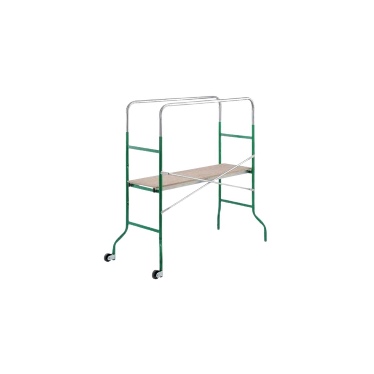 TRABATTELLO KREO SUPERMINI GIERRE| ACCIAIO VERN./LEGNO | CM 144X62 | H CM 106/142