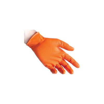 GUANTO NITRILE MONOUSO ARANCIO N85 REFLEXX| GR 8,4 AQL 1,5 SENZA POLVERE CF=PZ 50