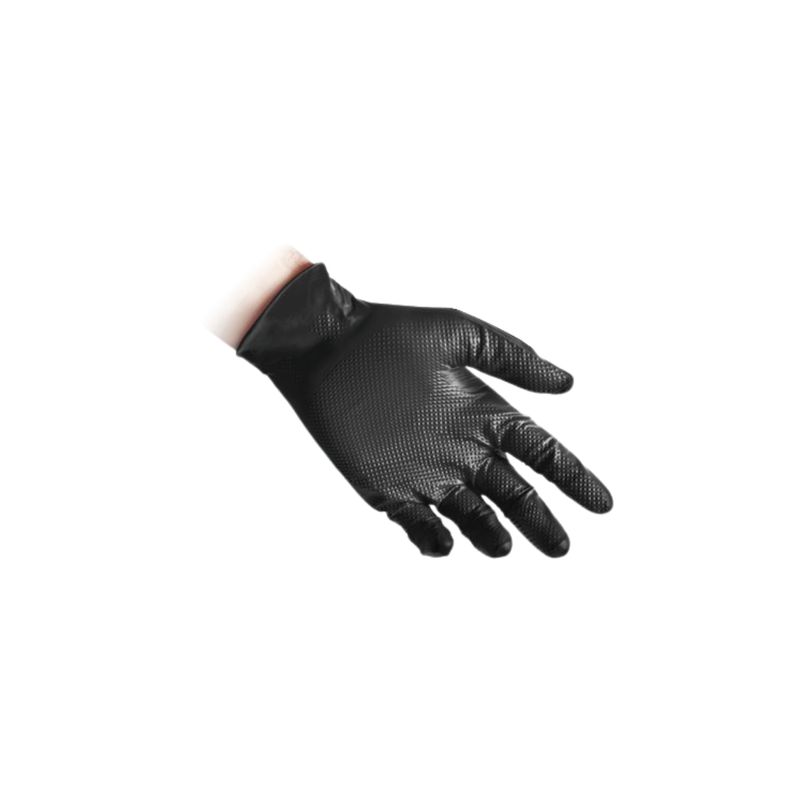 GUANTO NITRILE MONOUSO NERO N85 REFLEXX|GR 8,4 AQL 1,5 SENZA POLVERE | CF=PZ 50