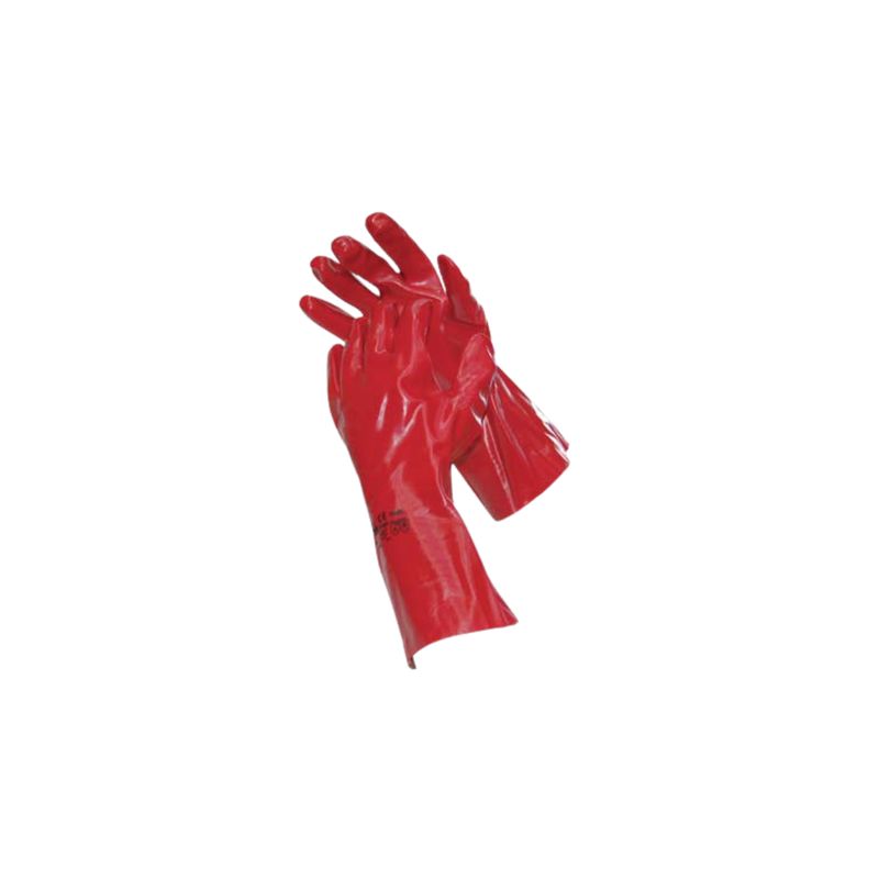 GUANTO PVC ROSSO | MAGLIA COTONE|  TAGLIA UNICA