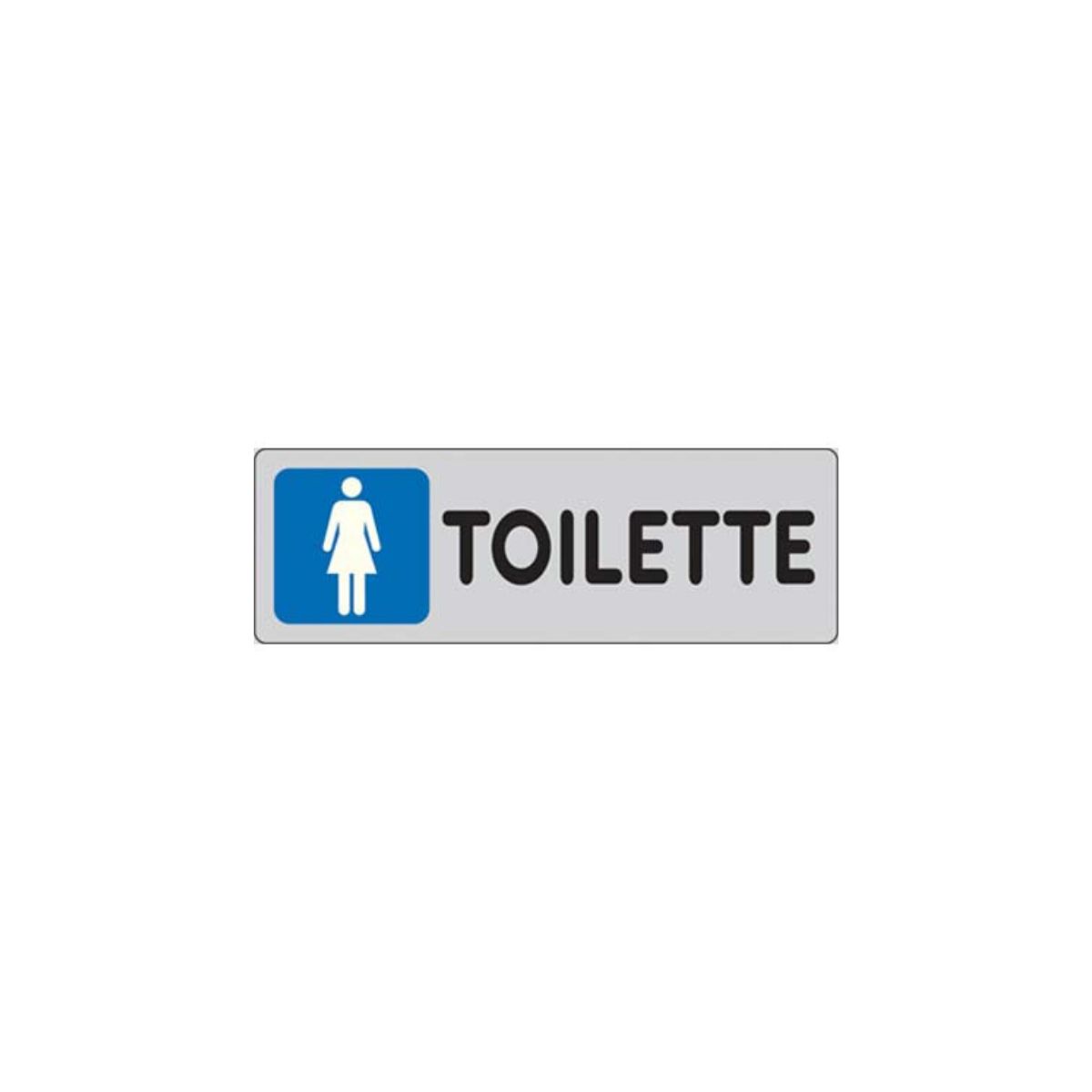 TARGA SEGNALETICA ADESIVA TOILETTE DONNA| CM 15X5 | VINILE
