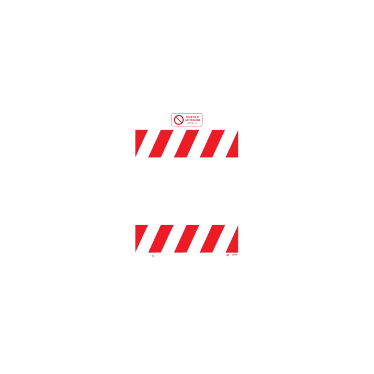 TARGA SEGNALETICA DIVIETO DI AFFISSIONE| CM 180X100 | POLIONDA