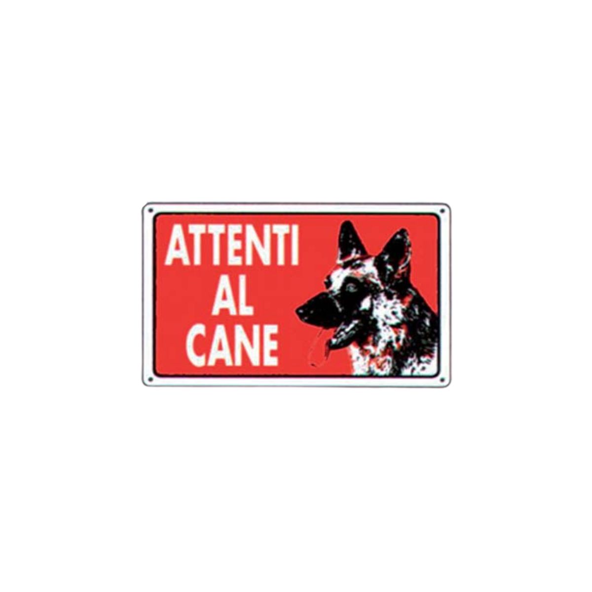 TARGA SEGNALETICA ATTENTI AL CANE| CM 30X20 | PP