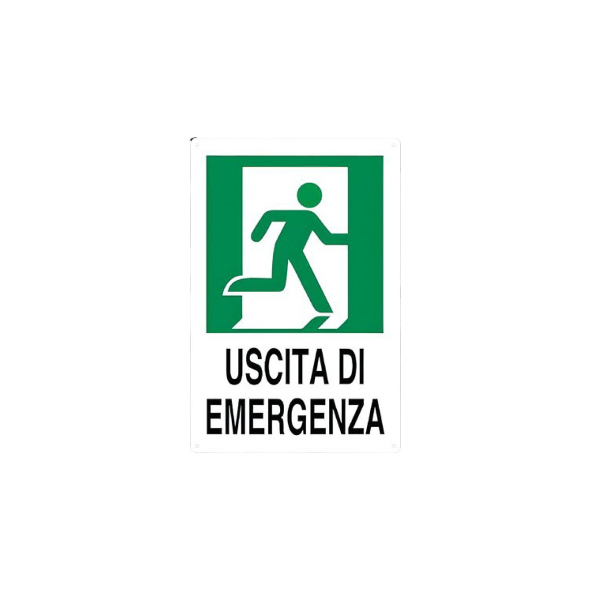TARGA SEGNALETICA USCITA EMERGENZA DX| CM 20X30 | PP