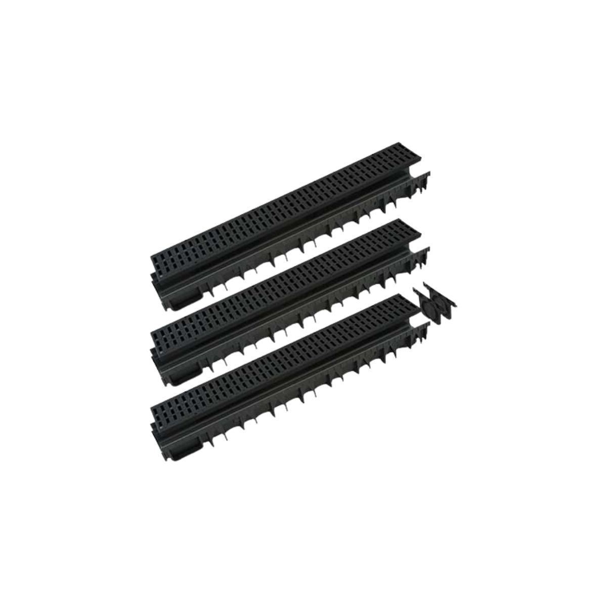 CANALETTA + GRIGLIA KIT PLASTICA| CM 13x100 | H. CM 5 | CF = KIT 3