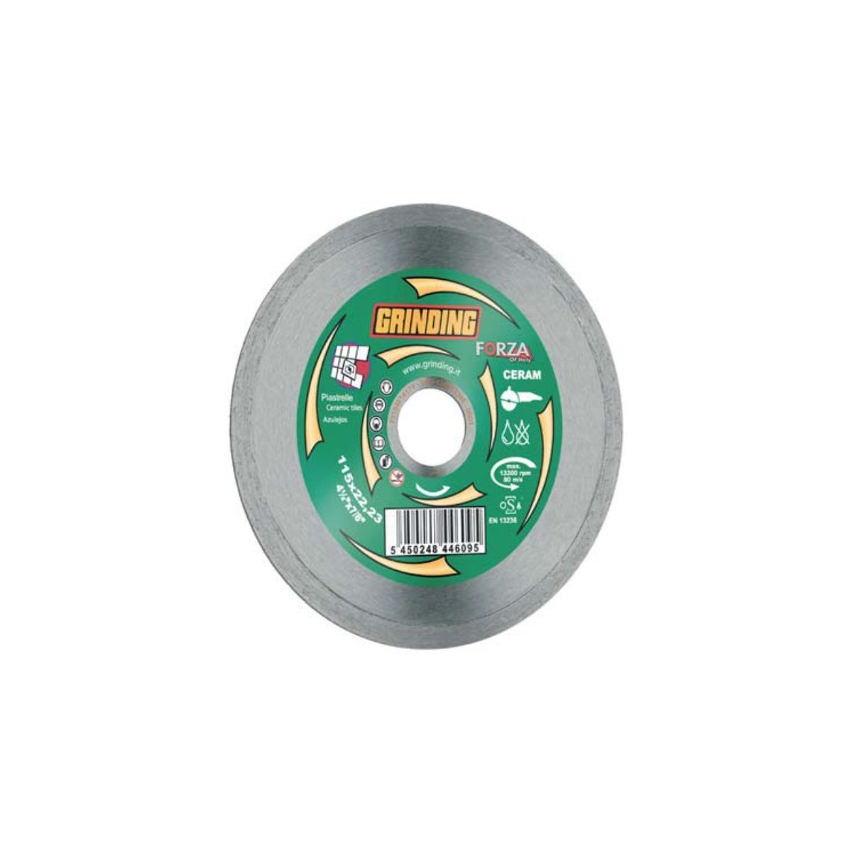 DISCO DIAMANTATO CORONA LISCIA FORZA GRINDING| MM 115X22,2 |H.MM 1,7|CF.2 PZ