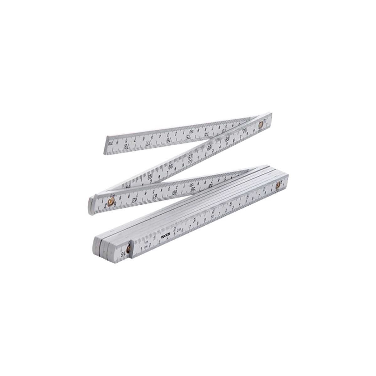 DOPPIOMETRO ABS 501202 WOKIN| BIANCO | DECIMETRI NERI|  MT 2