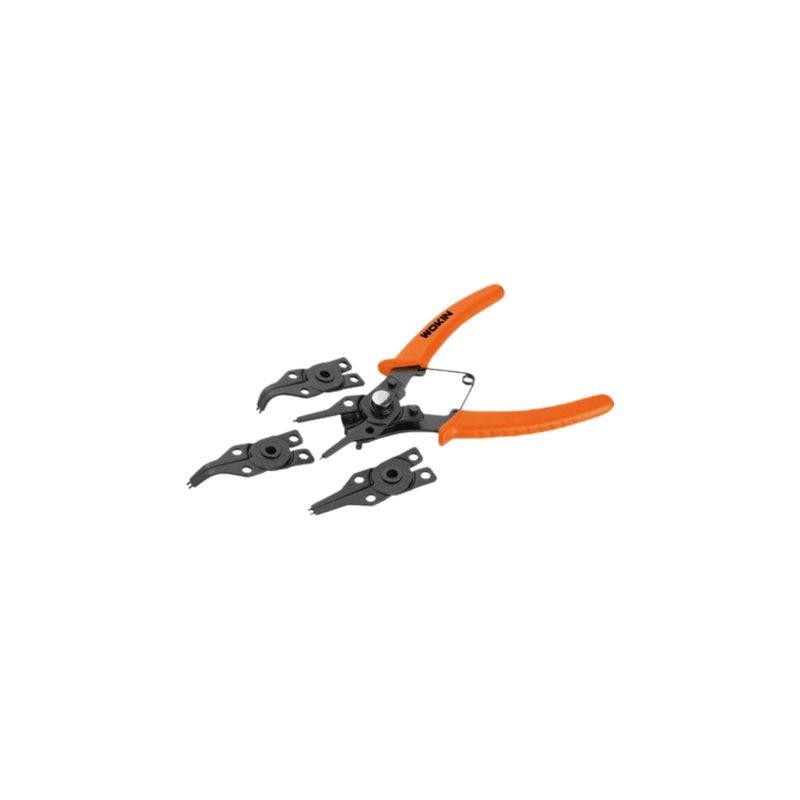 PINZA ANELLI INTERNI ESTERNI 105006 WOKIN| MM 155| 4 TESTE INTERCAMBIABILI PINZA ANELLI INTERNI ESTERNI 105006 WOKIN| MM 155| 4 TESTE INTERCAMBIABILI