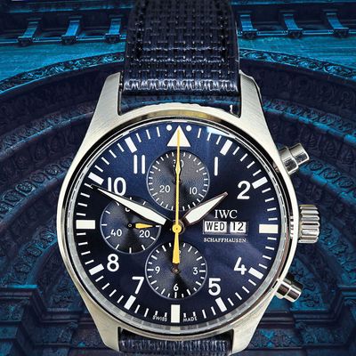IWC Pilot&#39;s Watch Chronograph 41 blue dial Complete Set - Excellent Condition (Pre-Owned)