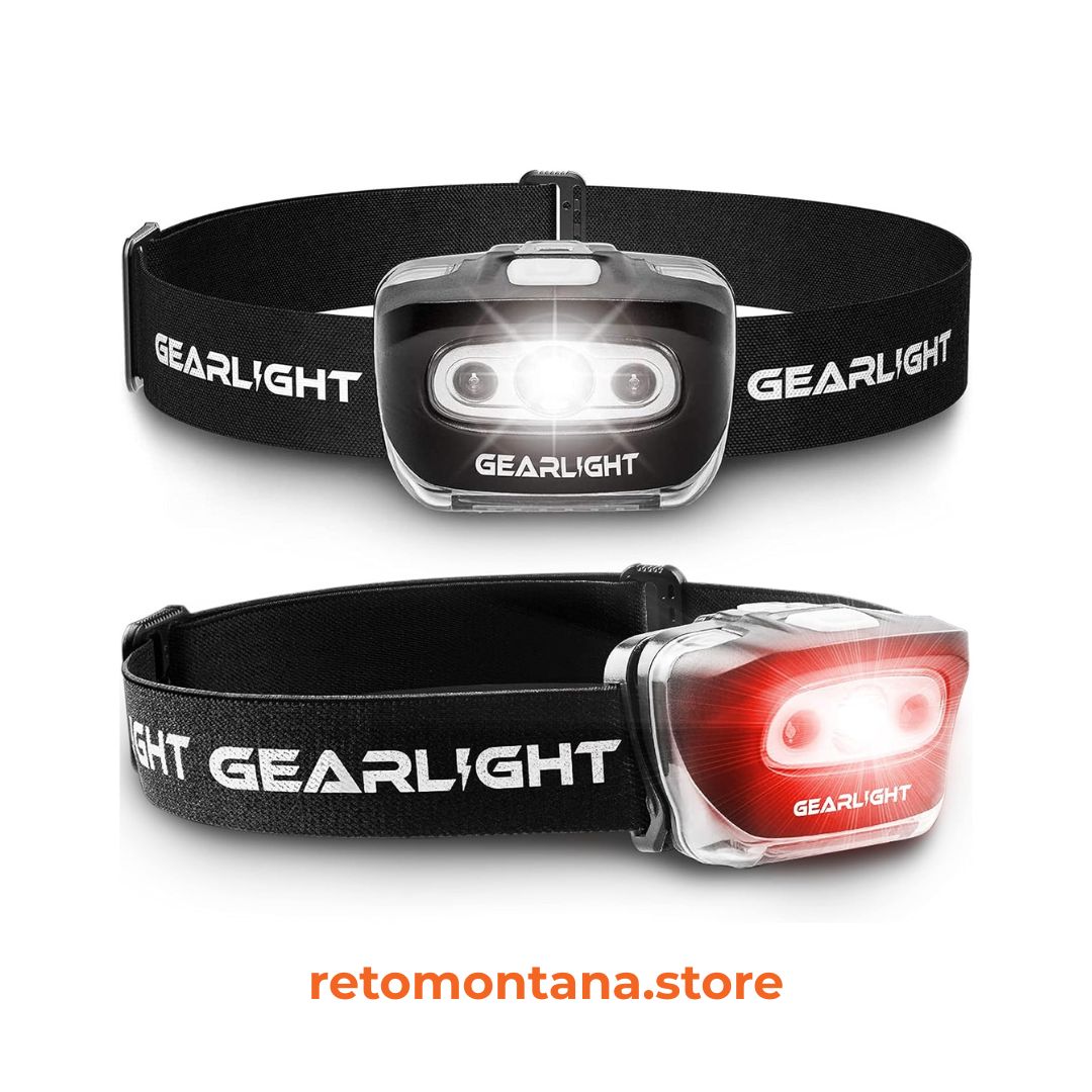 Linterna para cabeza LED 7 modos confiable de baterías para trail running nocturno Guatemala