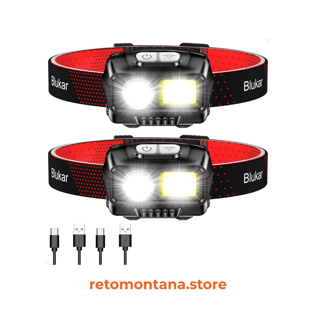 Linterna para cabeza LED recargable 2000lm esencial para trail running nocturno Guatemala