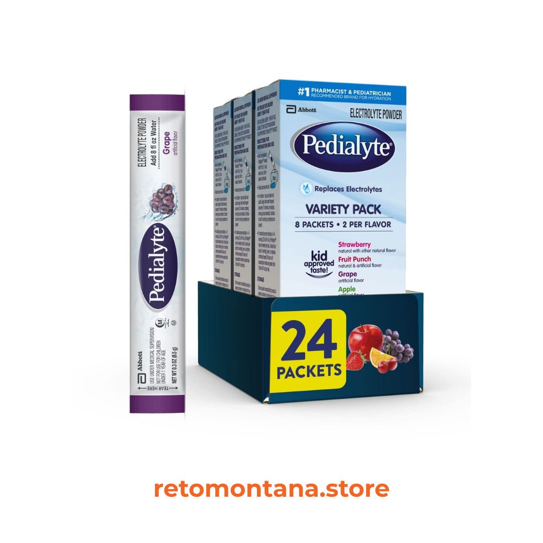 Pedialyte Electrolitos en polvo sobrecitos rehidratación rápida para trail en Guatemala