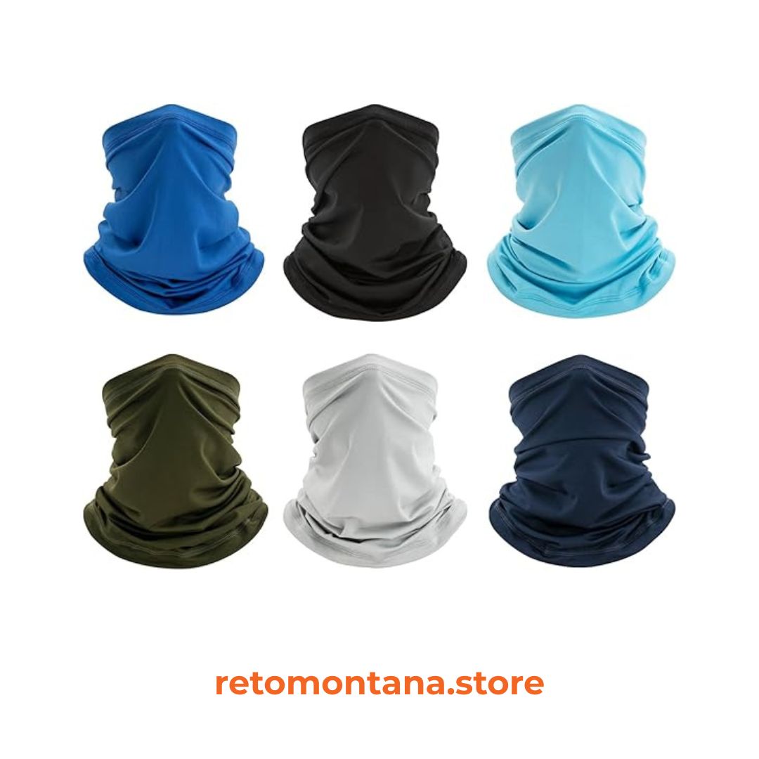 Bandanas paquete de 6,  Ultraligeros, Transpirables y Ajustables multideporte.