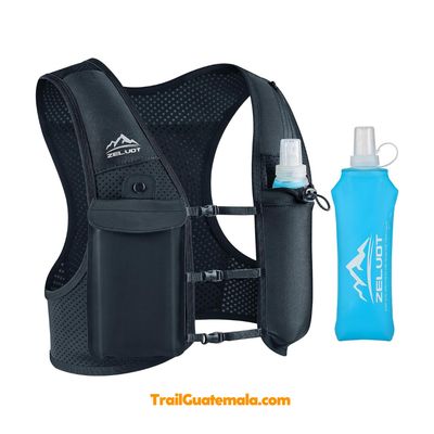 Chaleco hidratación neopreno 500ml confiable, versatil, ultraligero para trail running Guatemala