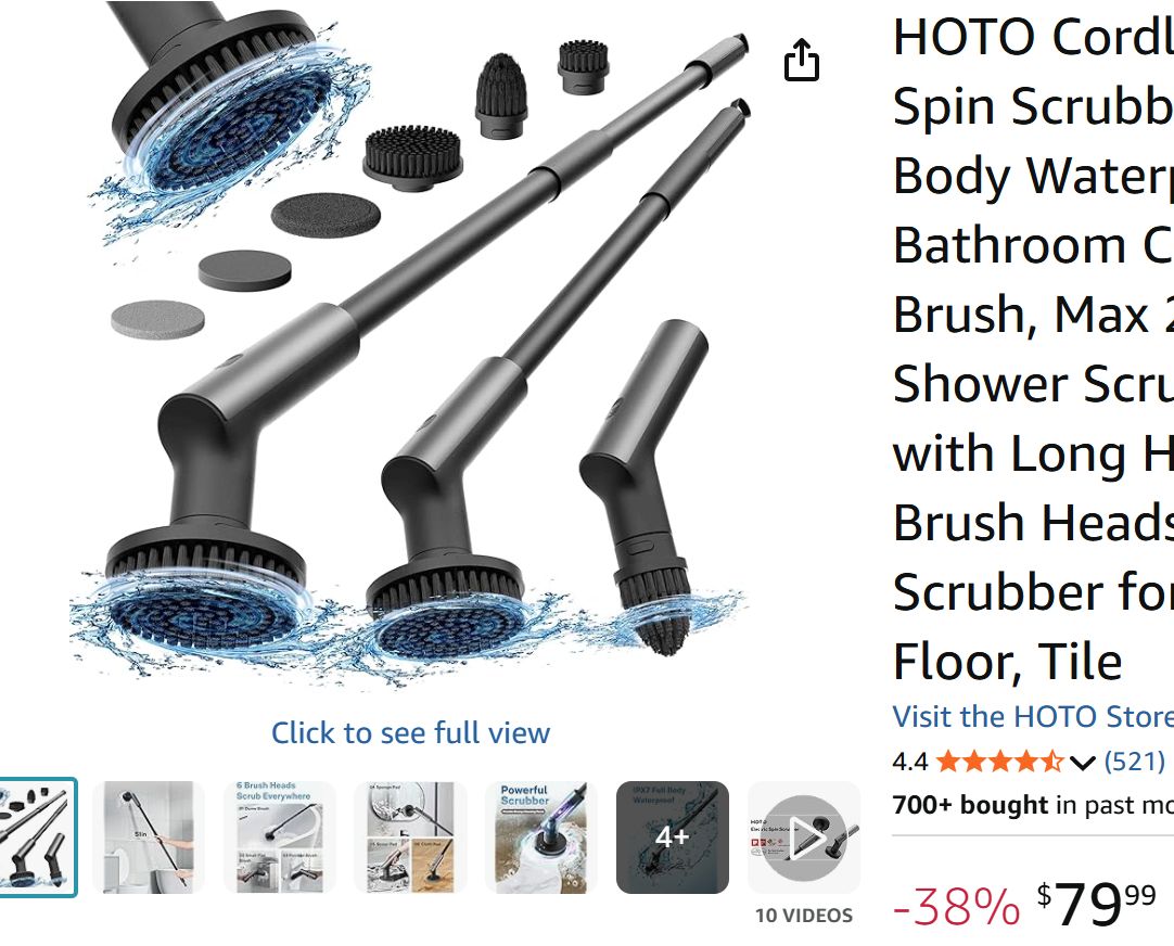 HOTO SPIN SCRUBBER W/ATT RETAIL $60
