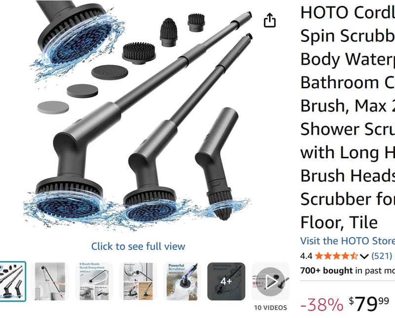 HOTO SPIN SCRUBBER W/ATT RETAIL $60